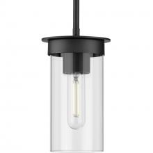  P500314-031 - Kellwyn Collection One-Light Matte Black and Clear Glass Transitional Style Hanging Mini-Pendant Lig