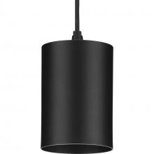  P550099-031-30 - 5"  Black Outdoor LED Aluminum Cylinder Cord-Mount Hanging Light