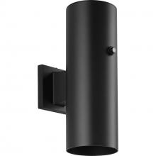  P550102-031-30 - 5"  Black LED Outdoor Aluminum Up/Down Wall Mount Cylinder with Photocell