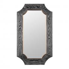  449MI26A - Farra 26x44 Wall Mirror - Cerused Black/Weathered Brass