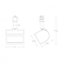  L-3020W-CS-BK - Ocularc 3020W - 5CCT Wall Wash Track Luminaire