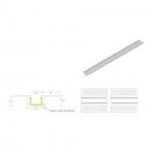  LED-T-RCH4-WT - InvisiLED® 8ft Recessed Mounted Mud-In Channel