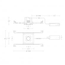  R3BSAN-NWD-WT - Ocular 3.0 Dim-to-Warm Square Adjustable Trim and Remodel Housing with New Construction Frame-In K