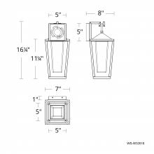  WS-W33516-30-BK - Manchester Outdoor Wall Sconce