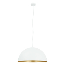  204323A - Rafaelino - Pendant White Exterior Gold Interior finish 60W