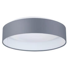  93395A - 1x10.5W LED Ceiling Light w/ White Glass and Charcaol Grey Fabric Shade