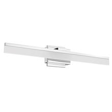  97966A - 1x11W LED Bath/Vanity Light With Chrome Finish and Satin Acrylic Shade