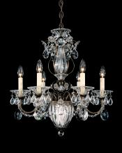 Schonbek 1870 1246-40 - Bagatelle 7 Light 120V Chandelier in Polished Silver with Heritage Handcut Crystal