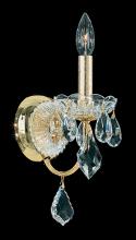  1701-40 - Century 1 Light 120V Wall Sconce in Polished Silver with Clear Heritage Handcut Crystal