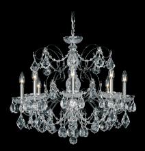  1707-22 - Century 8 Light 120V Chandelier in Heirloom Gold with Clear Heritage Handcut Crystal