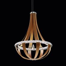  SCE120DN-LI1R - Crystal Empire LED 36in 120V Pendant in Iceberg Leather with Clear Radiance Crystal