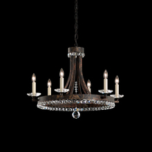  ER1006N-06H - Early American 6 Lights 110V Chandelier in White with Clear Heritage Crystal