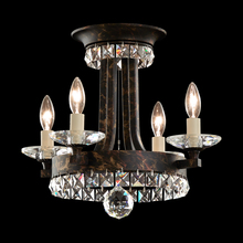  ER1201N-06H - Early American 4 Lights 110V Close-to-Ceiling in White with Clear Heritage Crystal