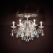  FE7206N-22H - Filigrae 6 Light 120V Semi-Flush Mount in Heirloom Gold with Clear Heritage Handcut Crystal