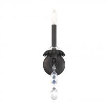  AT1001N-48H - Helenia 1 Light 120V Wall Sconce in Antique Silver with Clear Heritage Handcut Crystal