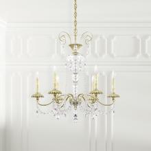  AT1006N-48H - Helenia 6 Light 120V Chandelier in Antique Silver with Clear Heritage Handcut Crystal