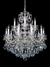  5075-48 - La Scala 15 Light 120V Chandelier in Antique Silver with Clear Heritage Handcut Crystal