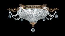  5633-48H - Milano 2 Light 120V Flush Mount in Antique Silver with Clear Heritage Handcut Crystal