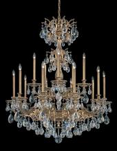  5686-22H - Milano 15 Light 120V Chandelier in Heirloom Gold with Clear Heritage Handcut Crystal