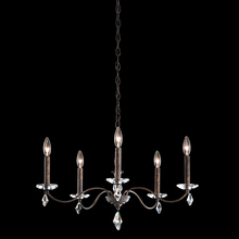  MD1005N-23H - Modique 5 Light 110V Chandelier in Etruscan Gold with Clear Heritage Crystal
