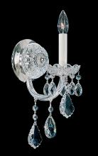  6805-40H - Olde World 1 Light 120V Wall Sconce in Polished Silver with Clear Heritage Handcut Crystal