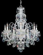  6811-40H - Olde World 7 Light 120V Chandelier in Polished Silver with Clear Heritage Handcut Crystal