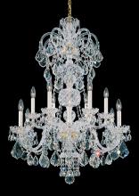  6813-40H - Olde World 12 Light 120V Chandelier in Polished Silver with Clear Heritage Handcut Crystal