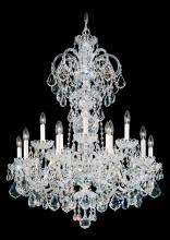  6814-40H - Olde World 15 Light 120V Chandelier in Polished Silver with Clear Heritage Handcut Crystal