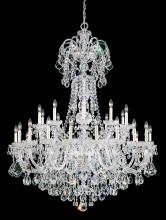  6816-40H - Olde World 35 Light 120V Chandelier in Polished Silver with Clear Heritage Handcut Crystal