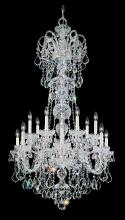  6817-40H - Olde World 14 Light 120V Chandelier in Polished Silver with Clear Heritage Handcut Crystal