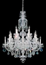  6860-40H - Olde World 25 Light 120V Chandelier in Polished Silver with Clear Heritage Handcut Crystal