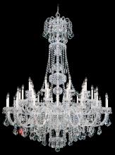 6861-40H - Olde World 45 Light 120V Chandelier in Polished Silver with Clear Heritage Handcut Crystal