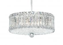  6670O - Plaza 9 Light 120V Pendant in Polished Stainless Steel with Clear Optic Crystal