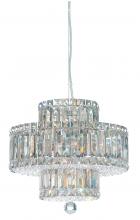 6671O - Plaza 9 Light 120V Pendant in Polished Stainless Steel with Clear Optic Crystal