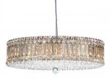  6672O - Plaza 15 Light 120V Pendant in Polished Stainless Steel with Clear Optic Crystal