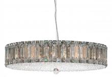  6674O - Plaza 21 Light 120V Pendant in Polished Stainless Steel with Clear Optic Crystal