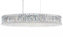  6678O - Plaza 16 Light 120V Linear Pendant in Polished Stainless Steel with Clear Optic Crystal
