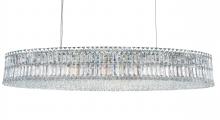  6680O - Plaza 9 Light 120V Pendant in Polished Stainless Steel with Clear Optic Crystal
