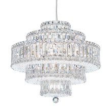  6673O - Plaza 22 Light 120V Pendant in Polished Stainless Steel with Clear Optic Crystal