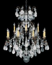  3572-76OS - Renaissance Rock Crystal 13 Light 120V Chandelier in Heirloom Bronze with Olivine & Smoke Quartz C