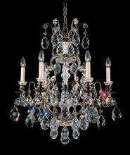  3770-76 - Renaissance 7 Light 120V Chandelier in Heirloom Bronze with Clear Heritage Handcut Crystal