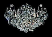  3785-51S - Renaissance 8 Light 120V Semi-Flush Mount in Black with Clear Crystals from Swarovski