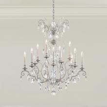  RN3872N-51H - Renaissance Nouveau 12 Light 120V Chandelier in Black with Clear Heritage Handcut Crystal