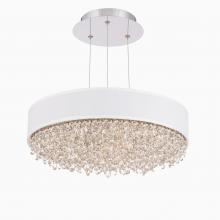  S6319-401RS2 - Eclyptix LED 19in 3000K/3500K/4000K 120V-277V Pendant in Polished Stainless Steel with Clear Radia