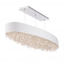  S6349-401RS2 - Eclyptix LED 49in 3000K/3500K/4000K 120V-277V Linear Pendant in Polished Stainless Steel with Clea