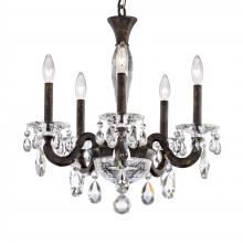  S8605N-51R - San Marco 5 Light 120V Chandelier in Black with Clear Radiance Crystal