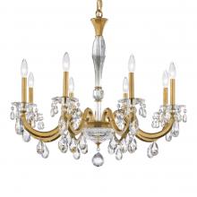  S8608N-51R - San Marco 8 Light 120V Chandelier in Black with Clear Radiance Crystal