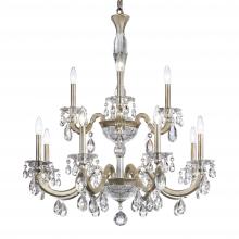  S8612N-51R - San Marco 12 Light 120V Chandelier in Black with Clear Radiance Crystal