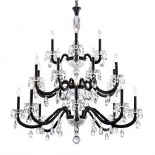  S8620N-51R - San Marco 20 Light 120V Chandelier in Black with Clear Radiance Crystal
