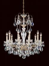  ST1946N-23H - Sonatina 10 Light 120V Chandelier in Etruscan Gold with Clear Heritage Handcut Crystal